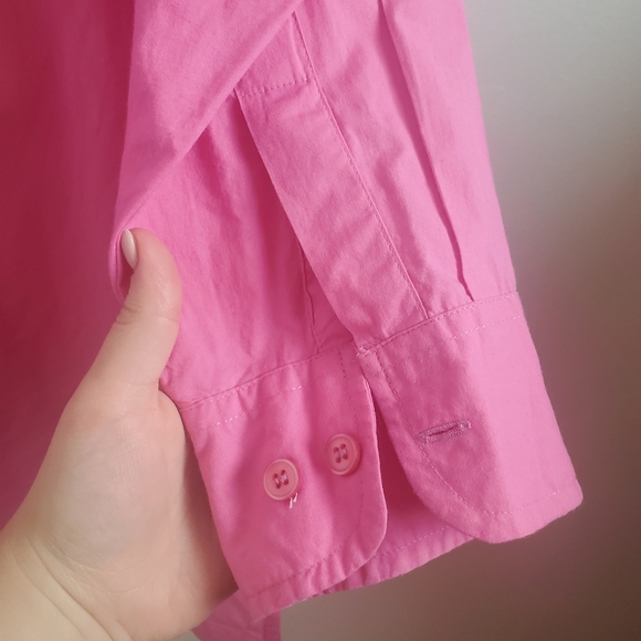 Pink Button Down Blouse with necklaces & beaded embellishments - Picture 13 of 17